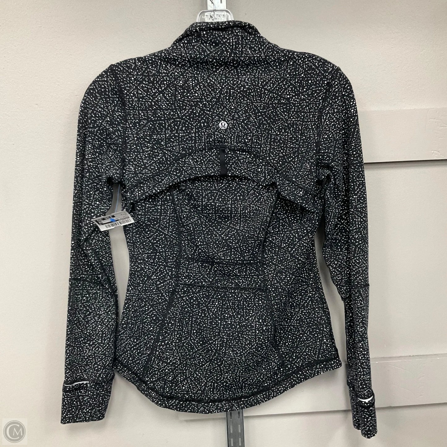 Athletic Jacket By Lululemon In Black & White, Size: 6