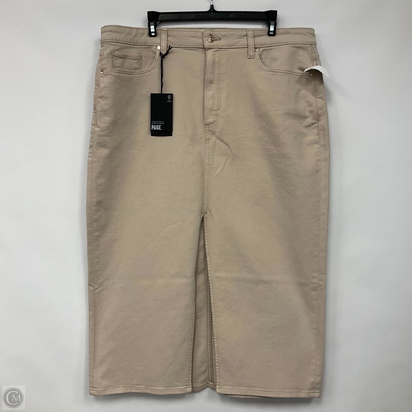 Skirt Midi By Paige In Beige, Size: 18