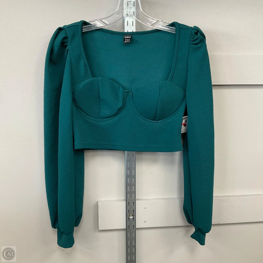 Top Long Sleeve Basic By Shein In Green, Size: M