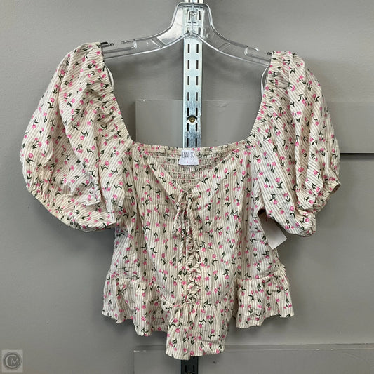 Top Short Sleeve By Sienna Sky In Floral Print, Size: L
