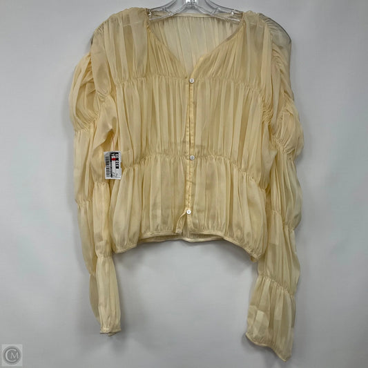 Top Long Sleeve In Yellow, Size: S