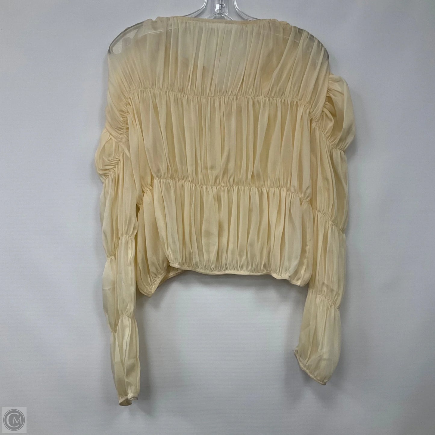 Top Long Sleeve In Yellow, Size: S