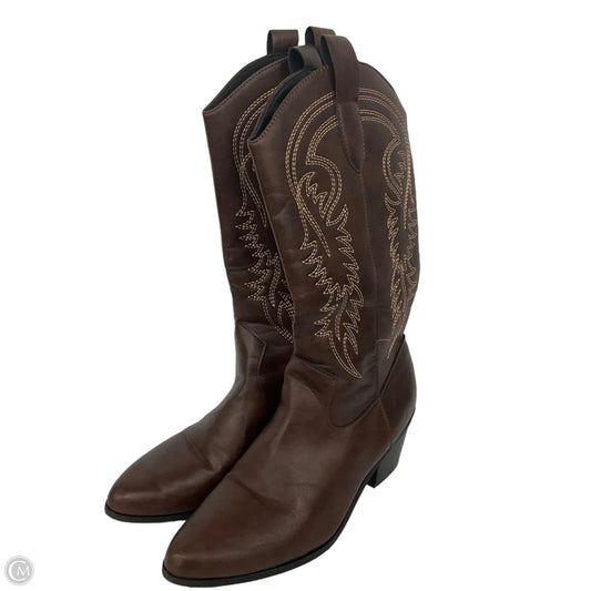 Boots Western By Clothes Mentor In Brown, Size: 9