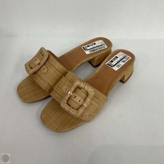 Sandals Heels Block By Dv In Beige, Size: 7.5