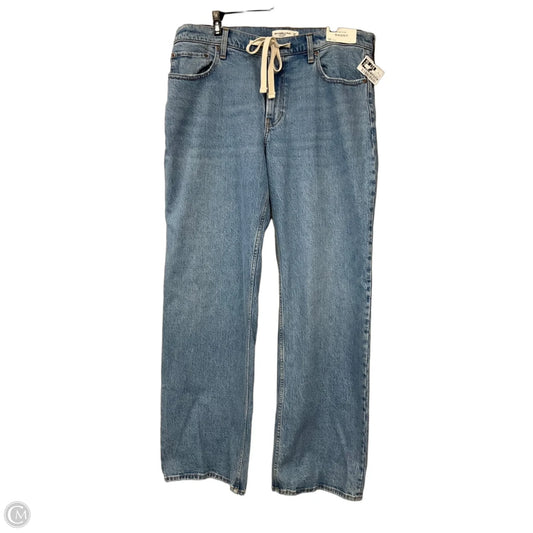 Jeans Straight By Abercrombie And Fitch In Blue Denim, Size: 14