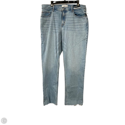 Jeans Straight By Abercrombie And Fitch In Blue Denim, Size: 14
