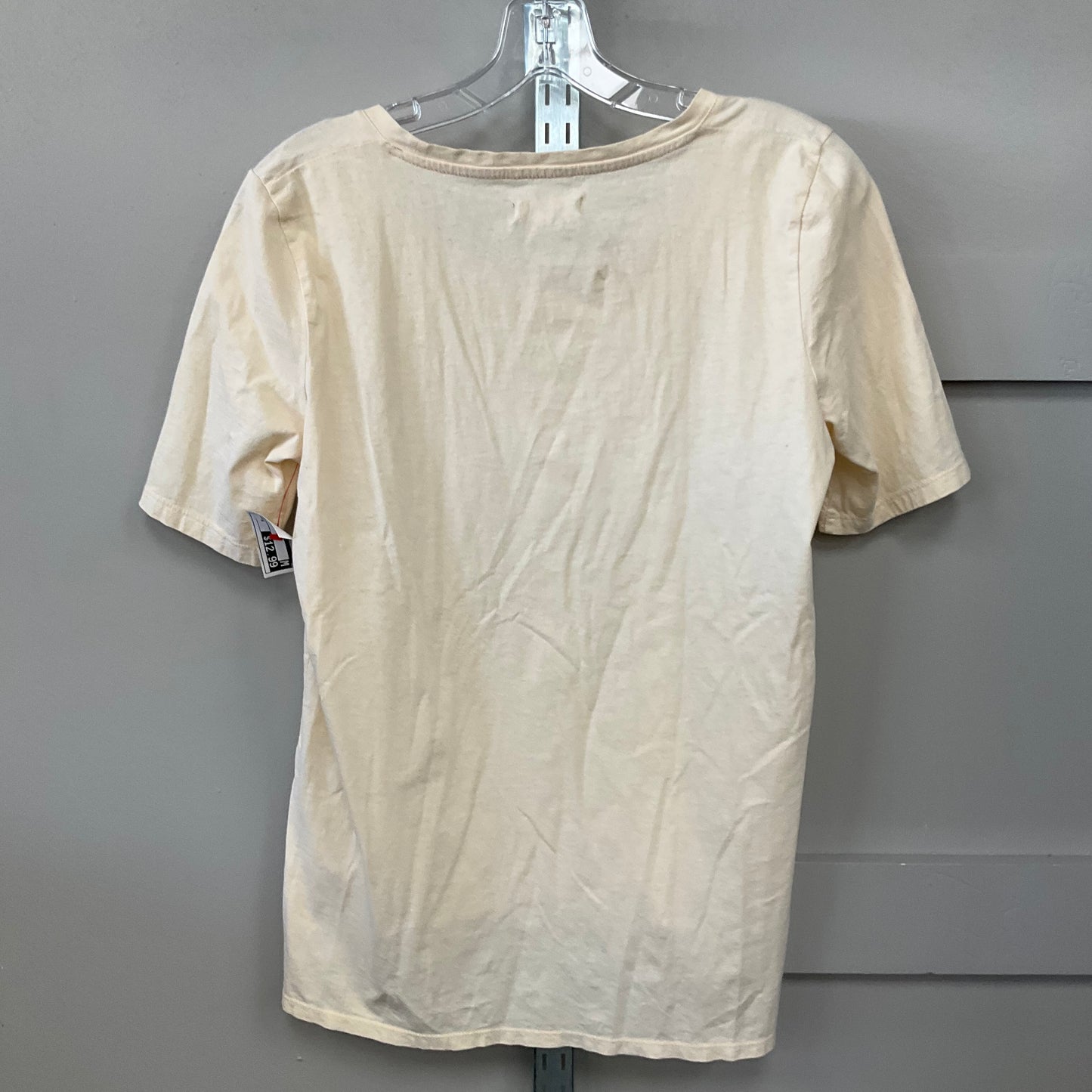 Top Short Sleeve By Madewell In Pale Yellow, Size: S