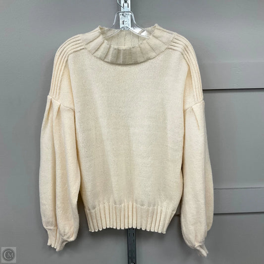 Sweater By Clothes Mentor In White, Size: L