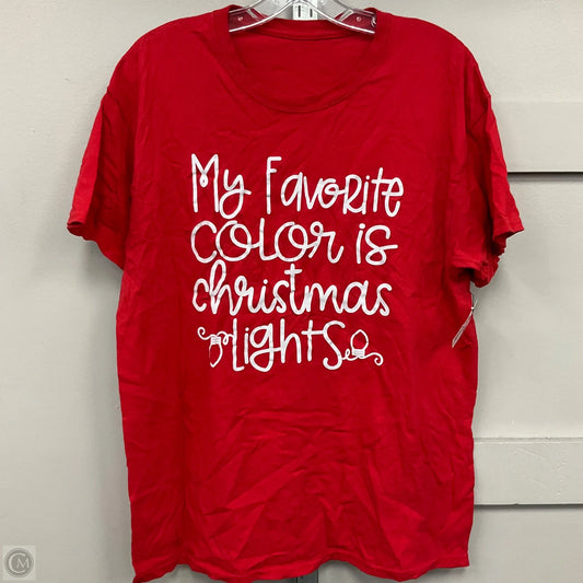 Top Short Sleeve By Clothes Mentor In Red, Size: L