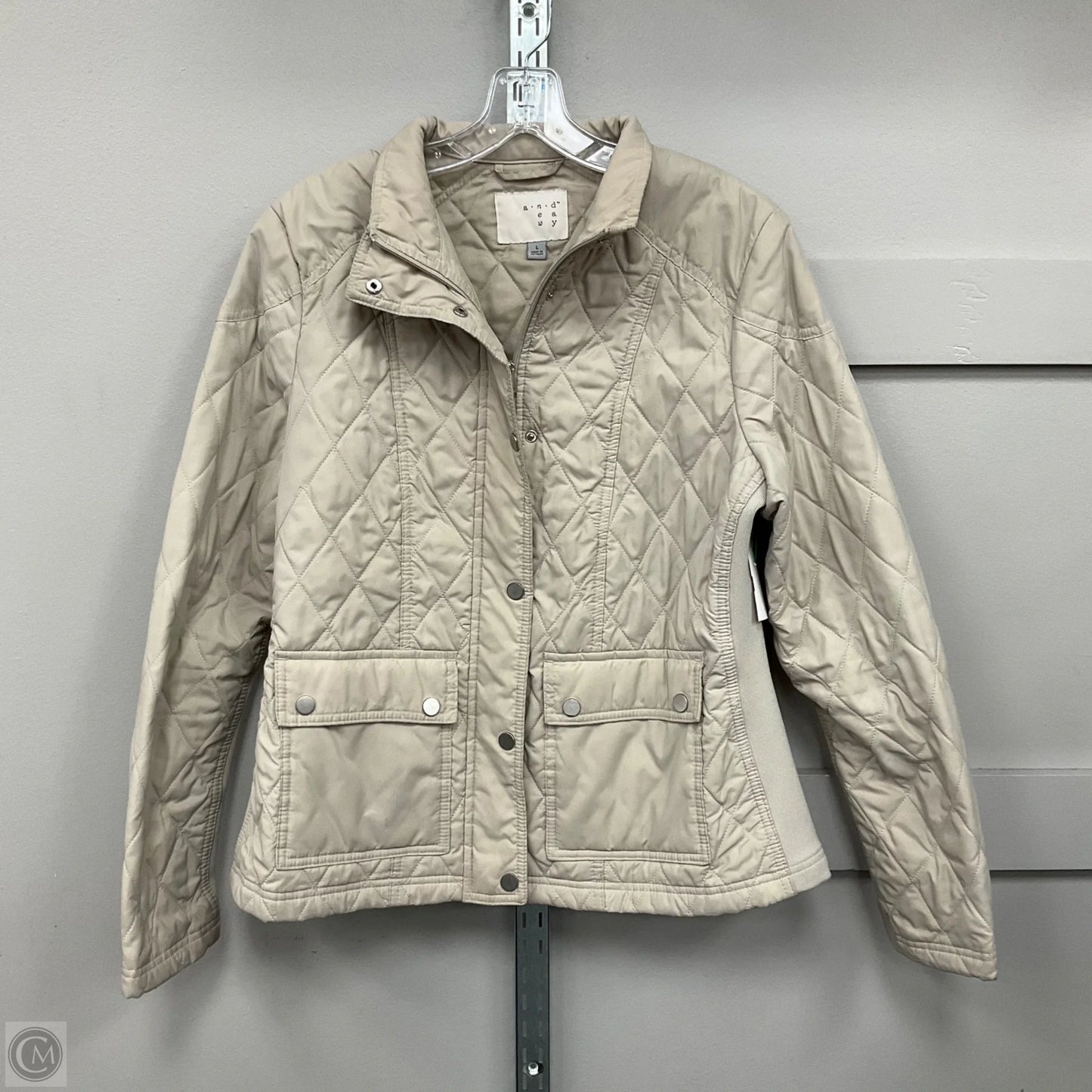 Coat Puffer & Quilted By A New Day In Beige, Size: L
