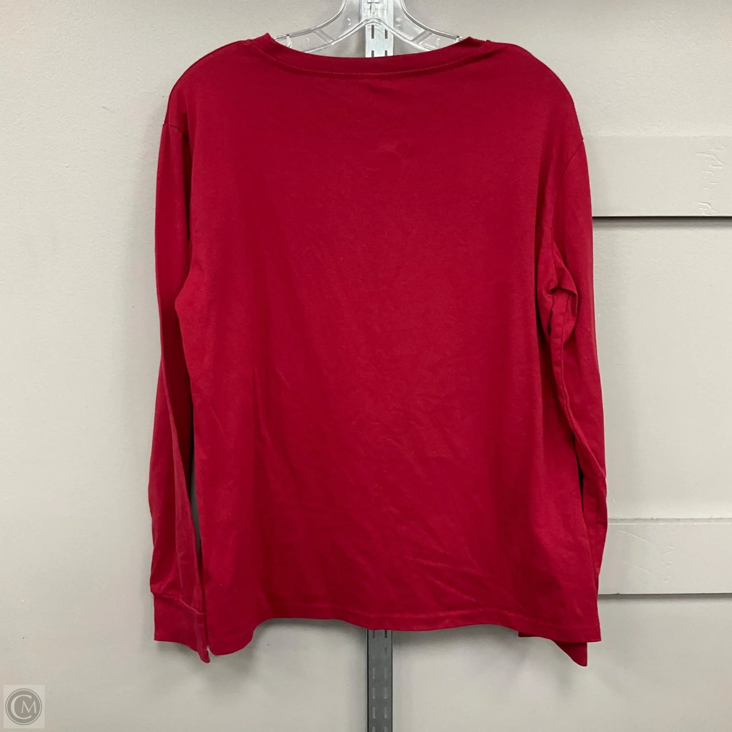 Top Long Sleeve Basic By Cmf In Red, Size: L