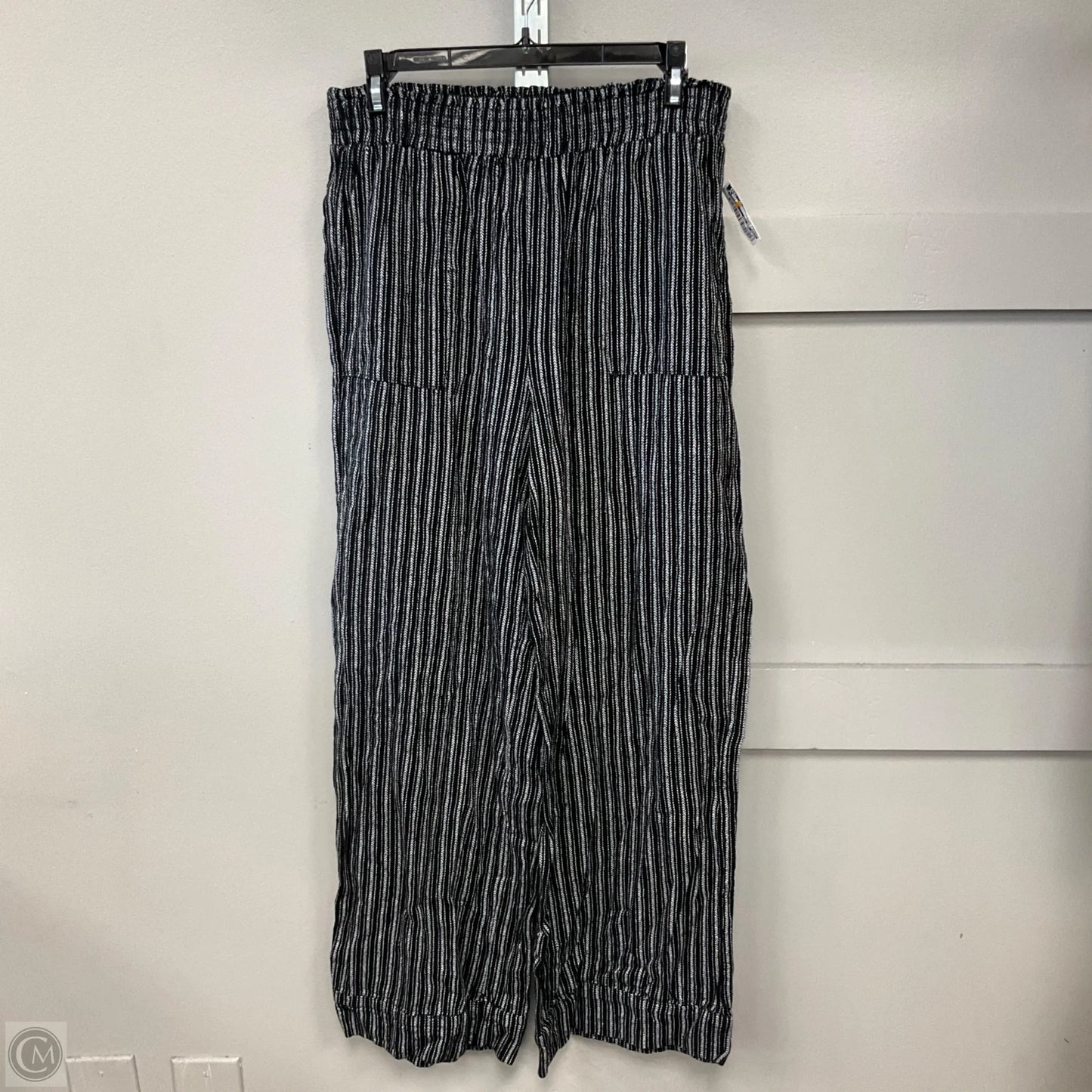 Pants Linen By Time And Tru In Striped Pattern, Size: S