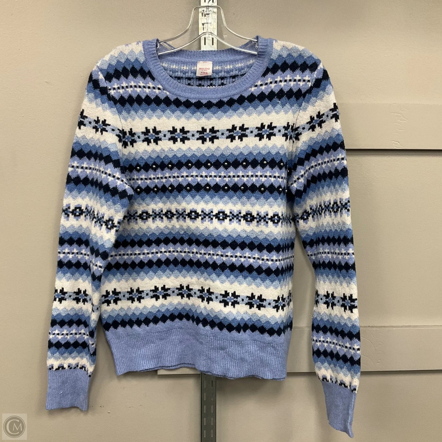 Sweater By Holiday Time In Blue, Size: M