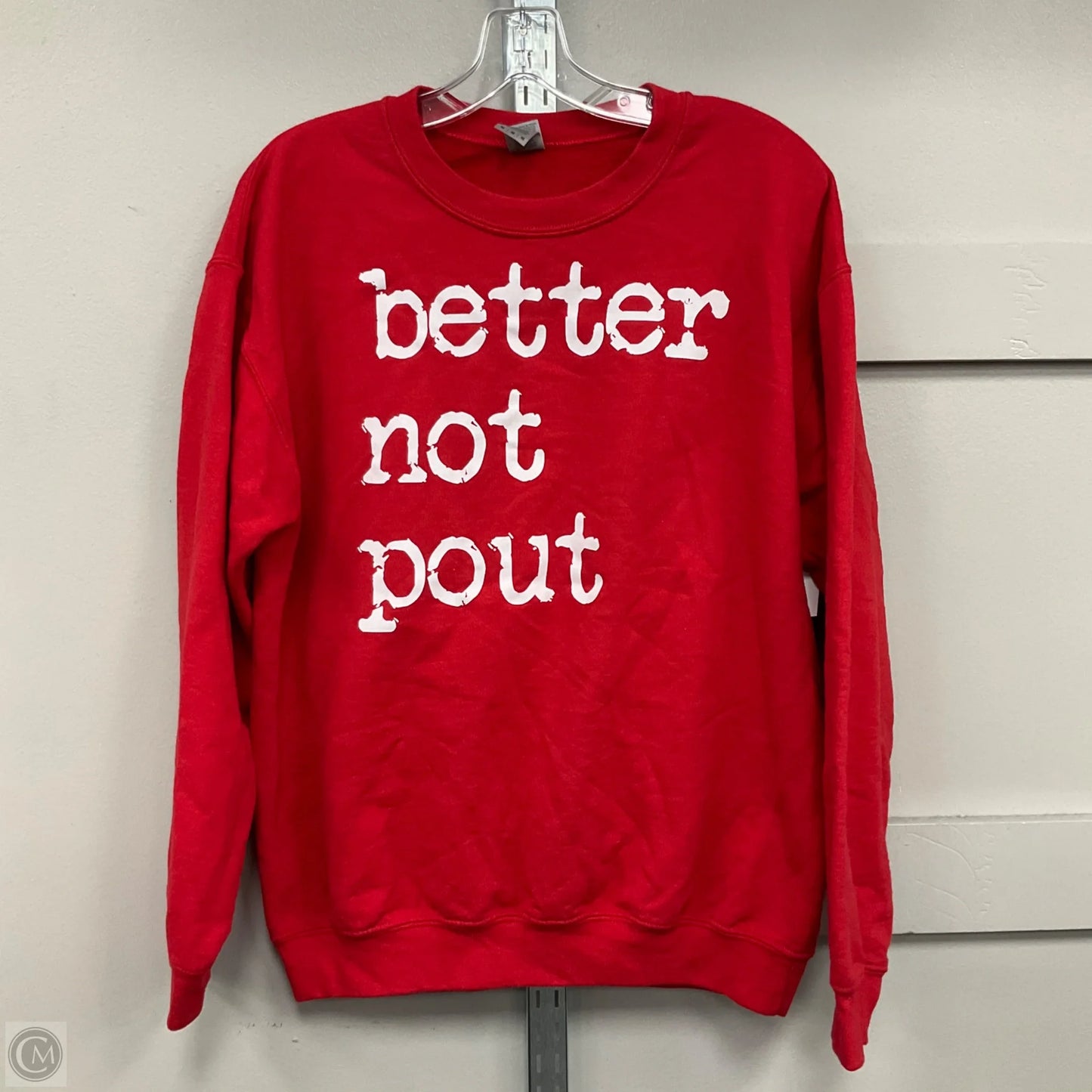 Sweatshirt Crewneck By Gildan In Red, Size: M