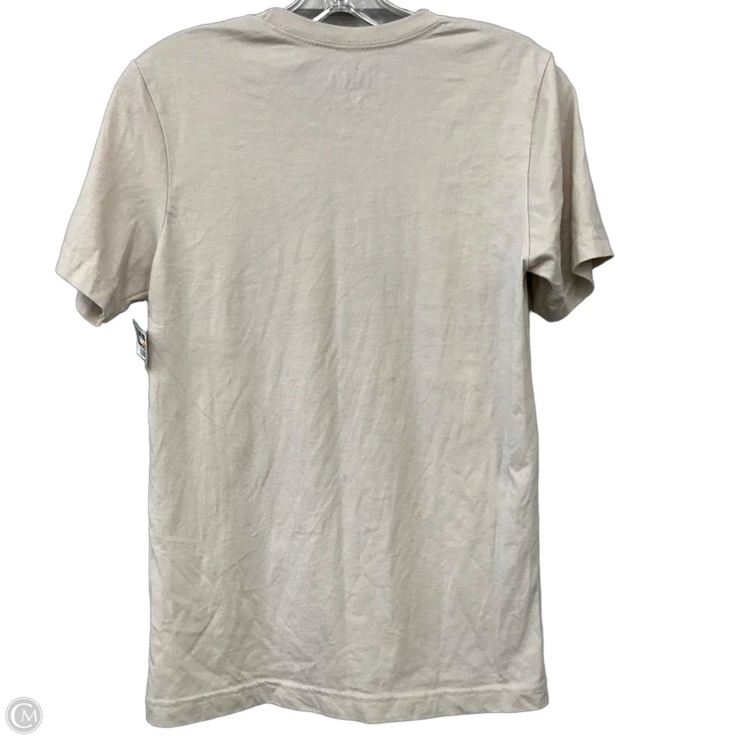 Top Short Sleeve Basic By Clothes Mentor In Beige, Size: S