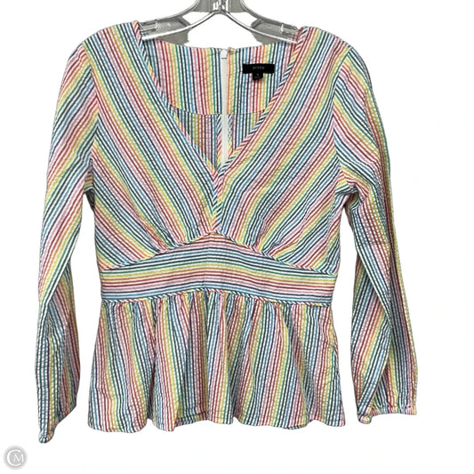 Top Long Sleeve By J. Crew In Striped Pattern, Size: S