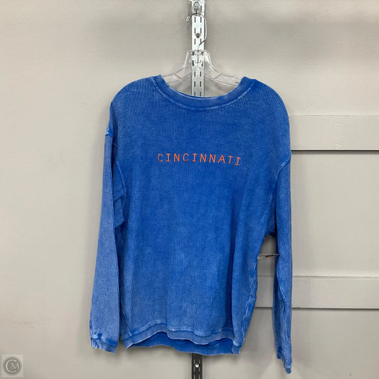 Sweatshirt Crewneck By Chicka-d In Blue, Size: S