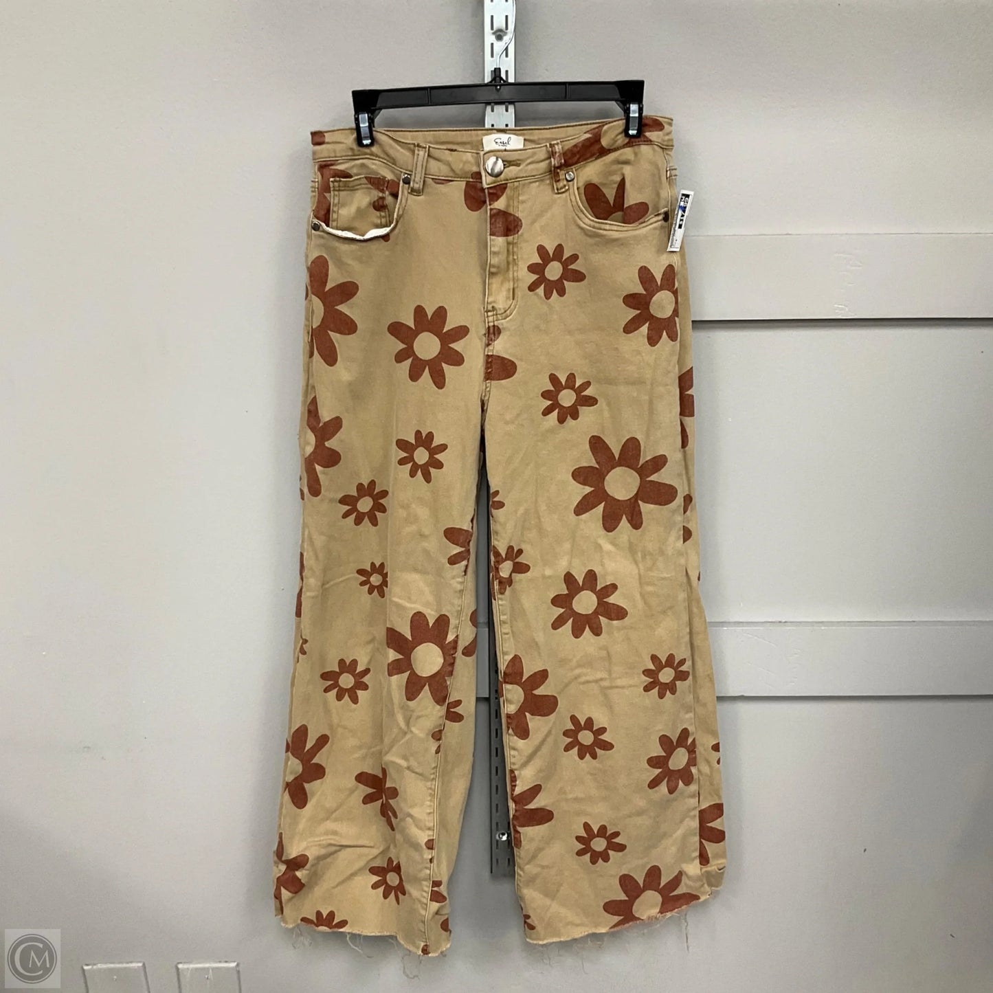 Jeans Wide Leg By Easel In Brown Denim, Size: M