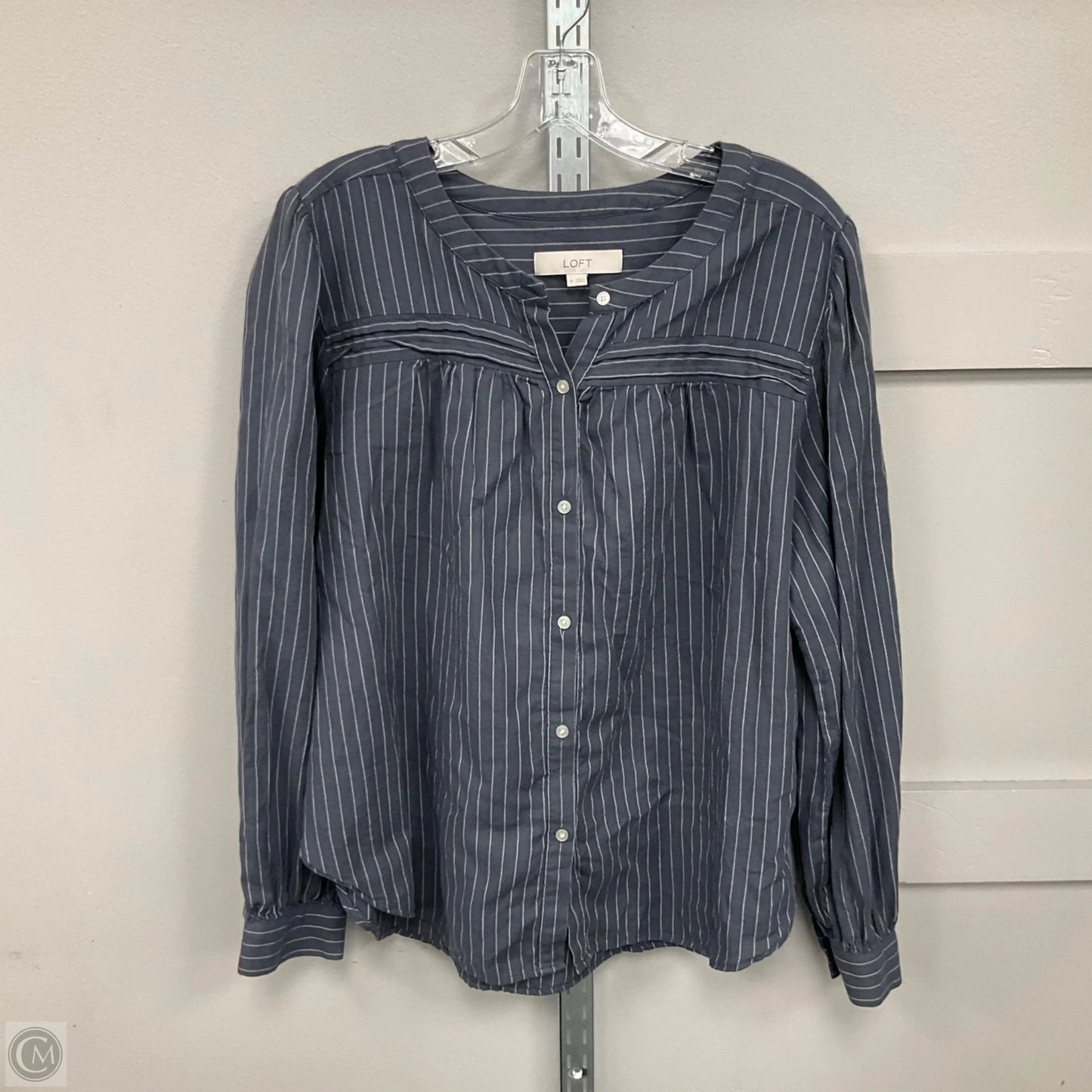Top Long Sleeve By Loft In Striped Pattern, Size: Xl