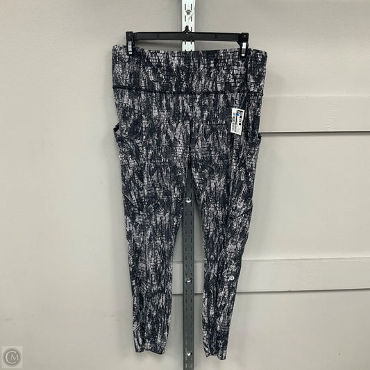 Athletic Leggings By Lululemon In Black & White, Size: 10