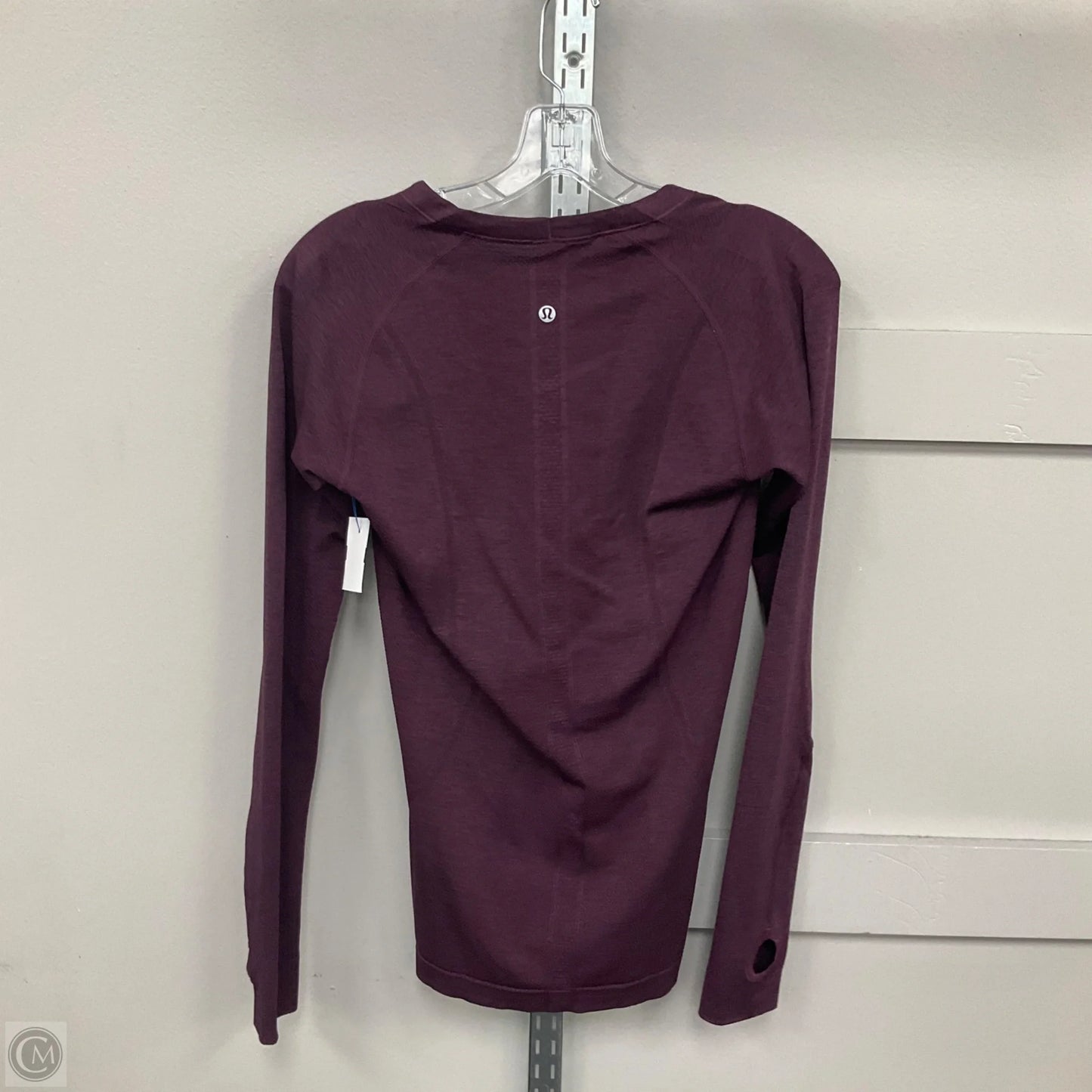 Athletic Top Long Sleeve Crewneck By Lululemon In Purple, Size: 8