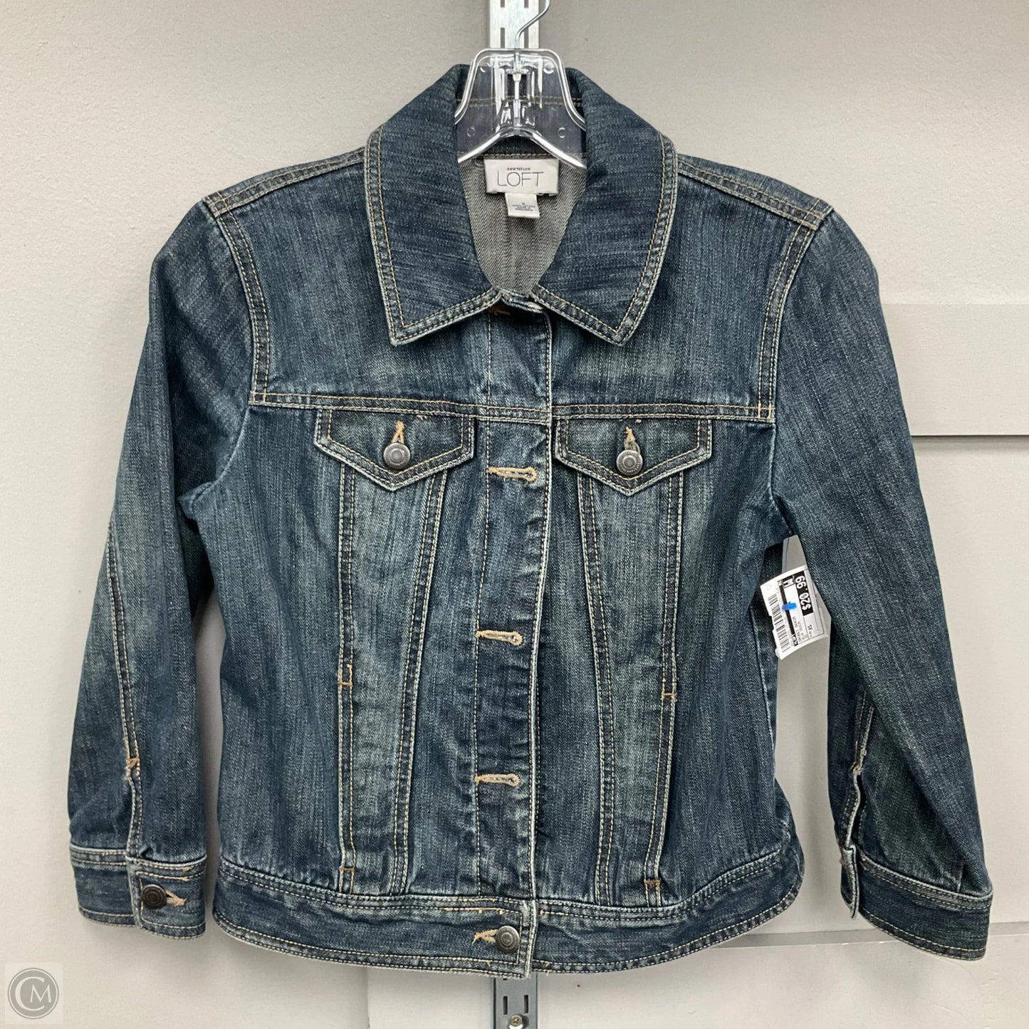 Jacket Denim By Loft In Blue Denim, Size: Xs