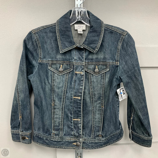 Jacket Denim By Loft In Blue Denim, Size: Xs
