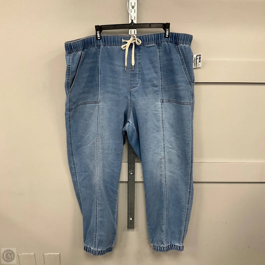 Jeans Straight By Cmf In Blue Denim, Size: Xxl