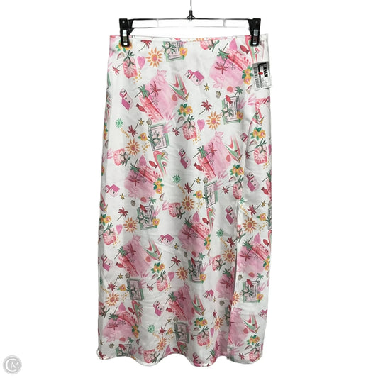 Skirt Maxi By Francesca's In Pink & White, Size: S