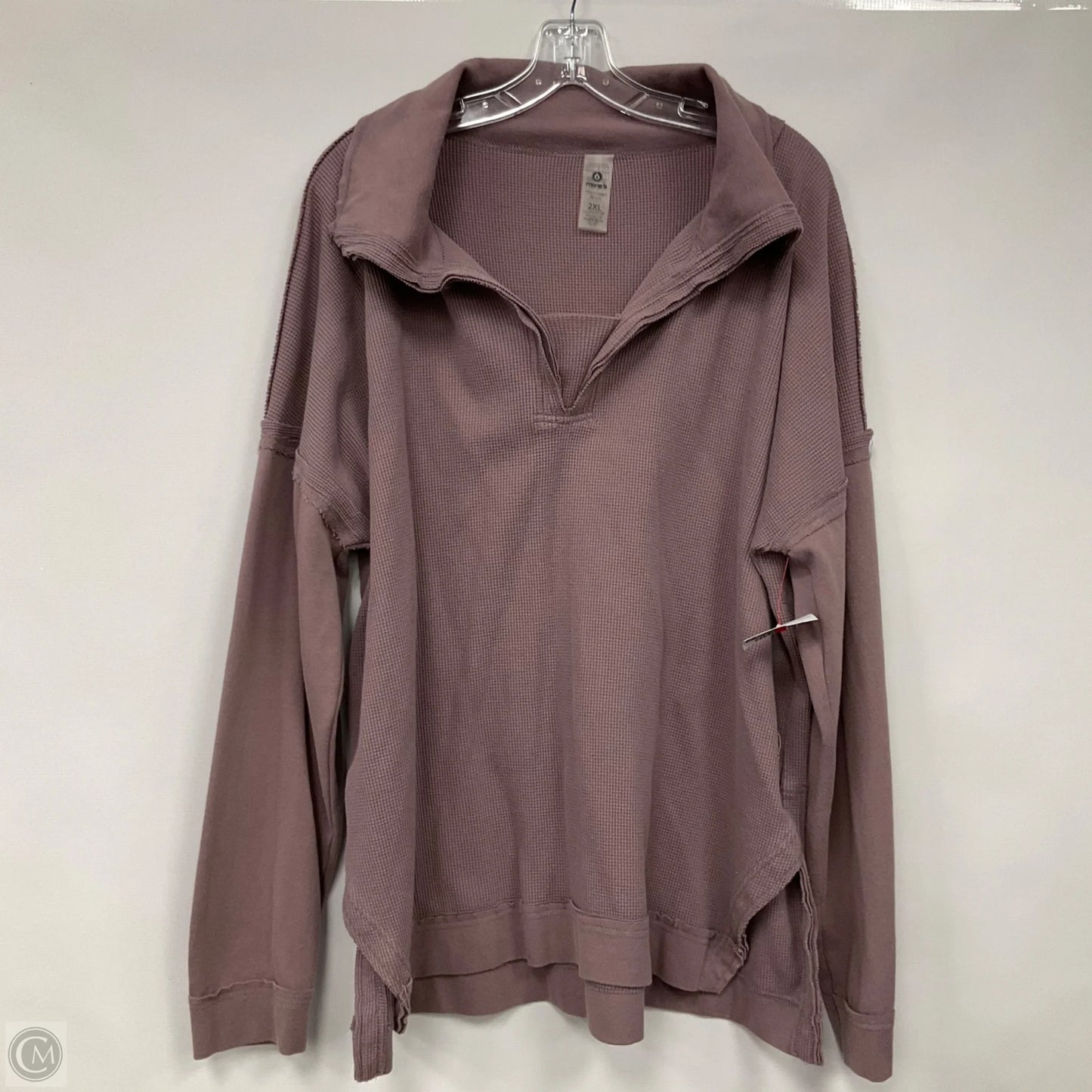 Top Long Sleeve By Mono B In Purple, Size: 2x