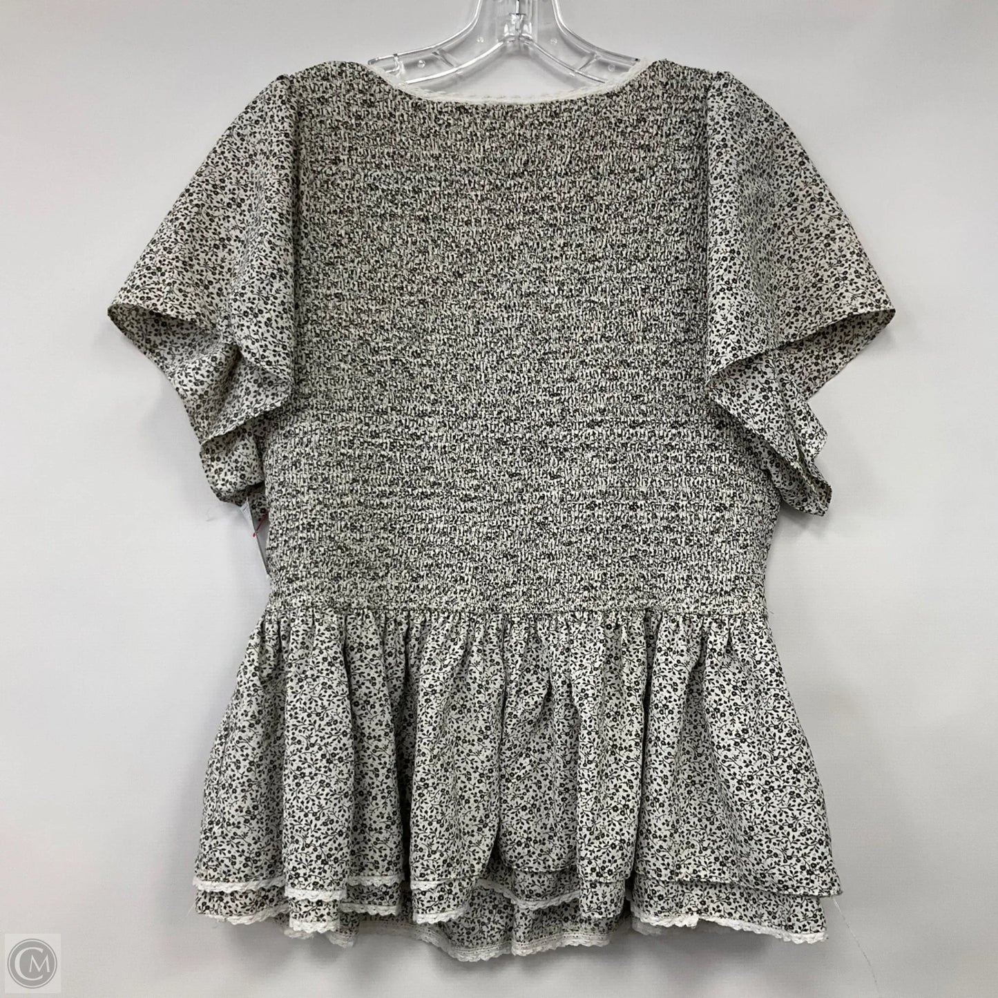 Top Short Sleeve By Arula In Black & White, Size: 1x