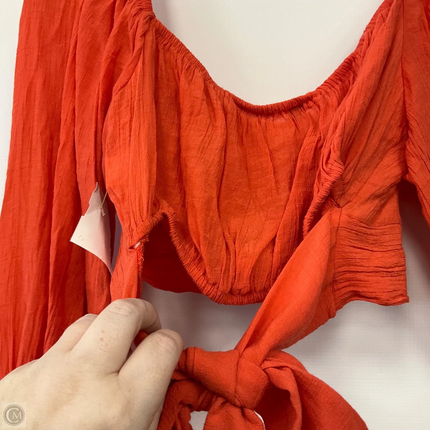Top 3/4 Sleeve By Cmf In Orange, Size: M