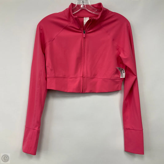 Athletic Top Long Sleeve Collar By Fabletics In Pink, Size: L