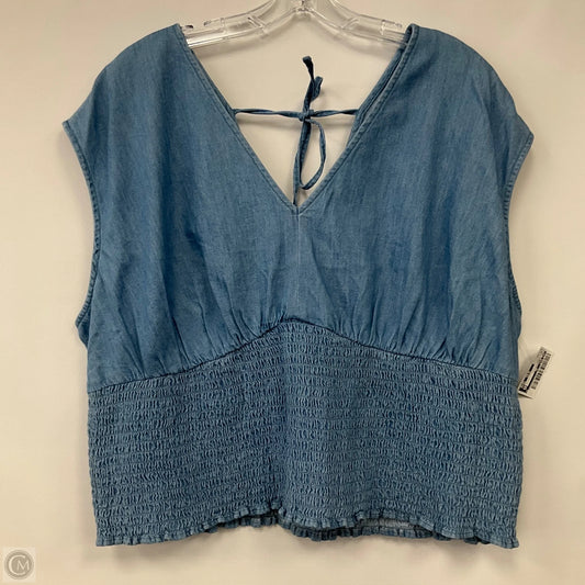 Top Sleeveless By Old Navy In Blue Denim, Size: 2x