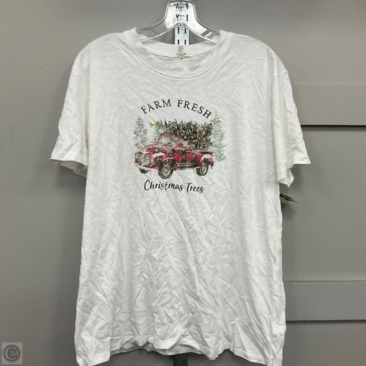 Top Short Sleeve Basic By Maurices In White, Size: M