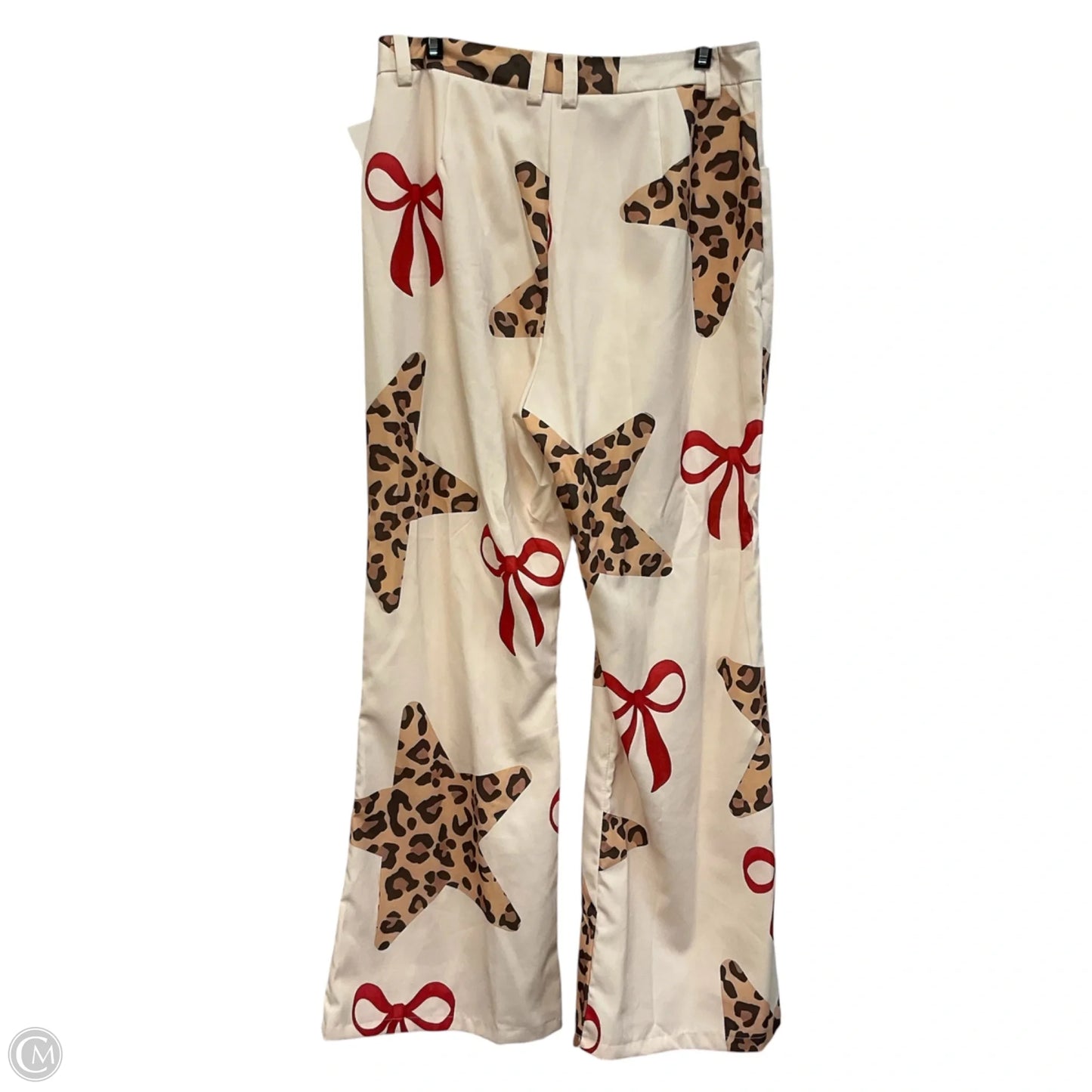 Pants Wide Leg In Beige, Size: L