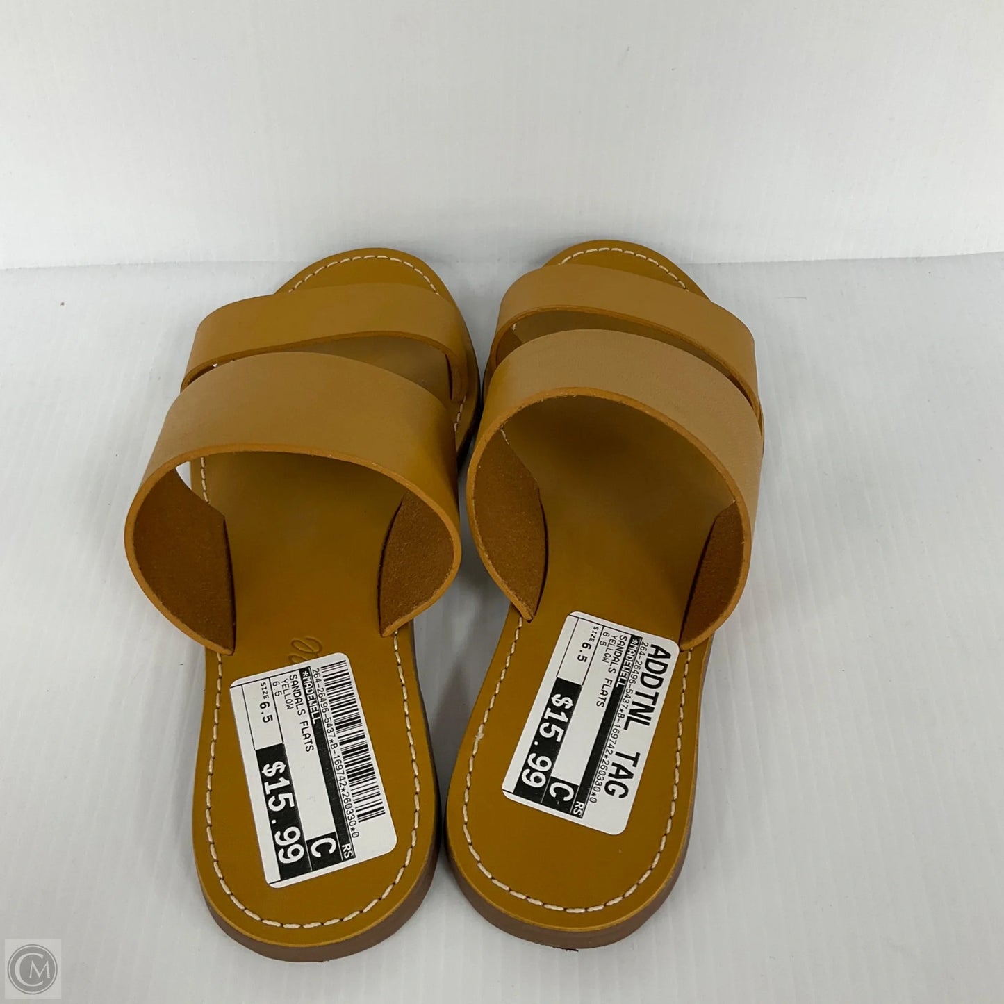 Sandals Flats By Madewell In Yellow, Size: 6.5