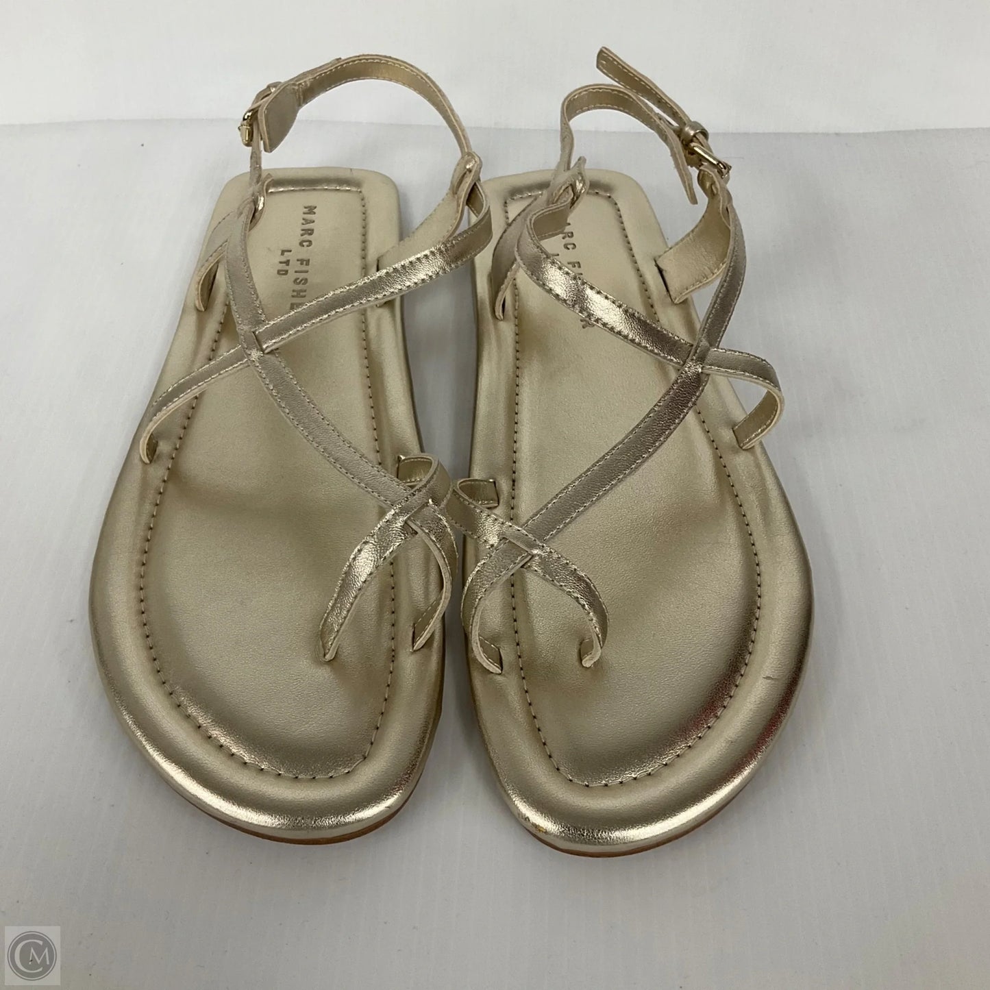 Sandals Flats By Marc Fisher In Gold, Size: 11