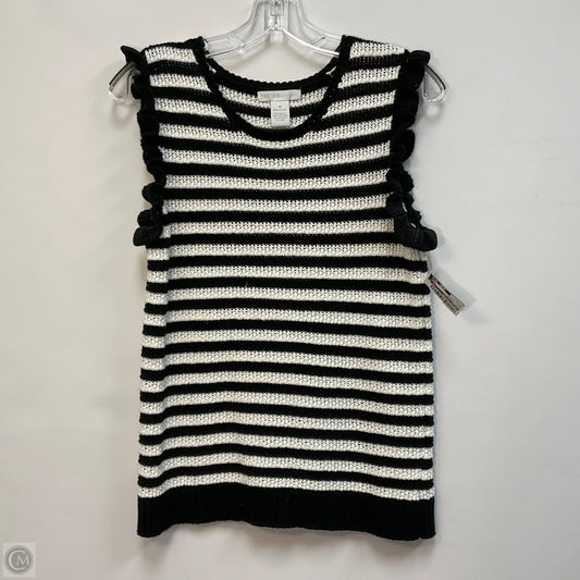 Vest Sweater By Design History In Black & White, Size: M