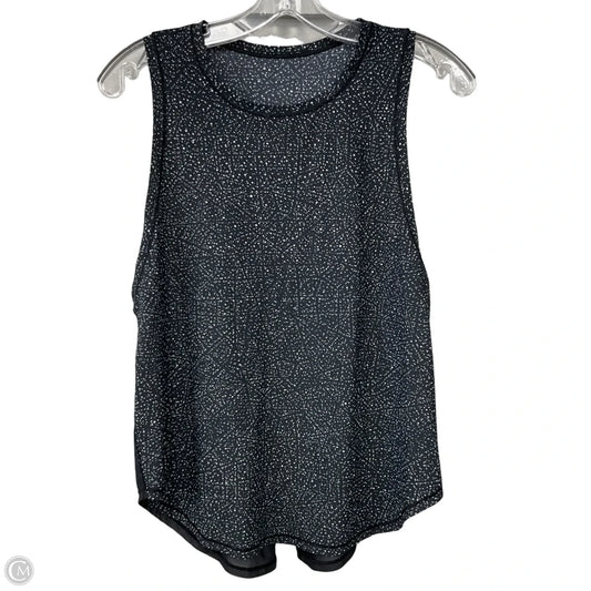 Athletic Tank Top By Lululemon In Black & White, Size: 10