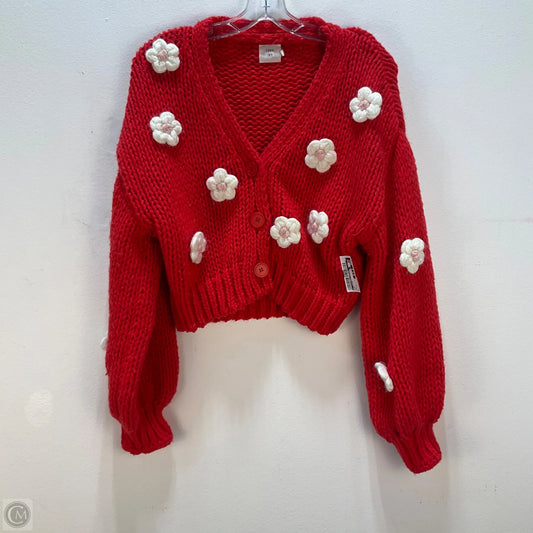 Cardigan By Clothes Mentor In Red, Size: M