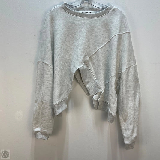 Sweatshirt Crewneck By Bucketlist In Grey, Size: L