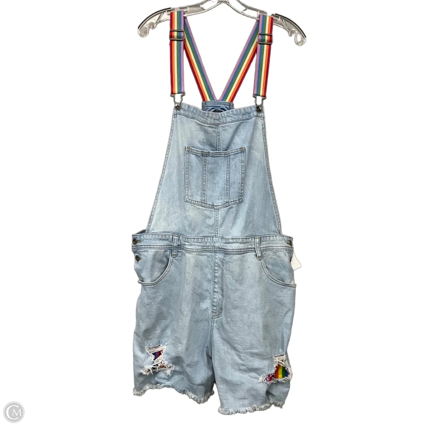 Overalls By Clothes Mentor In Blue Denim, Size: Xxl