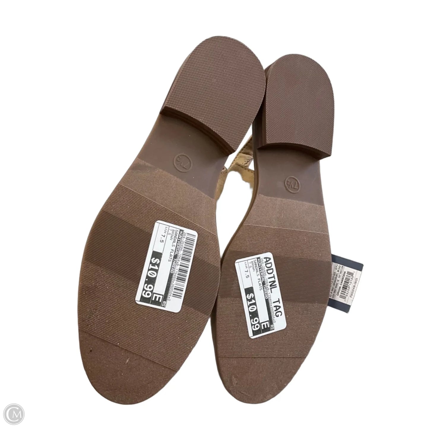 Sandals Flats By Universal Thread In Brown, Size: 7.5