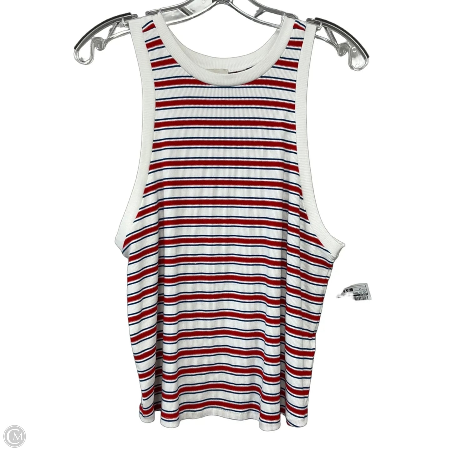 Top Sleeveless Basic By Maeve In Striped Pattern, Size: 1x