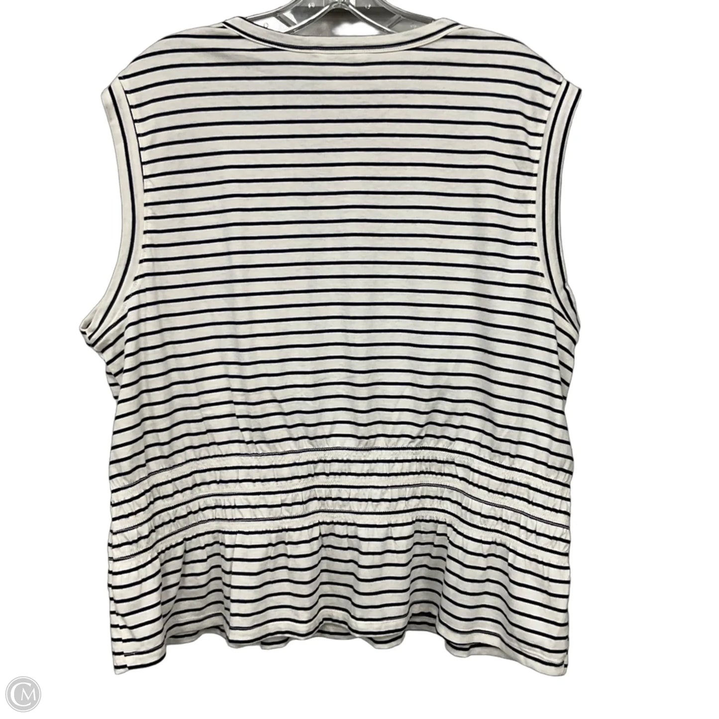 Top Sleeveless Basic By Time And Tru In Striped Pattern, Size: Xxl