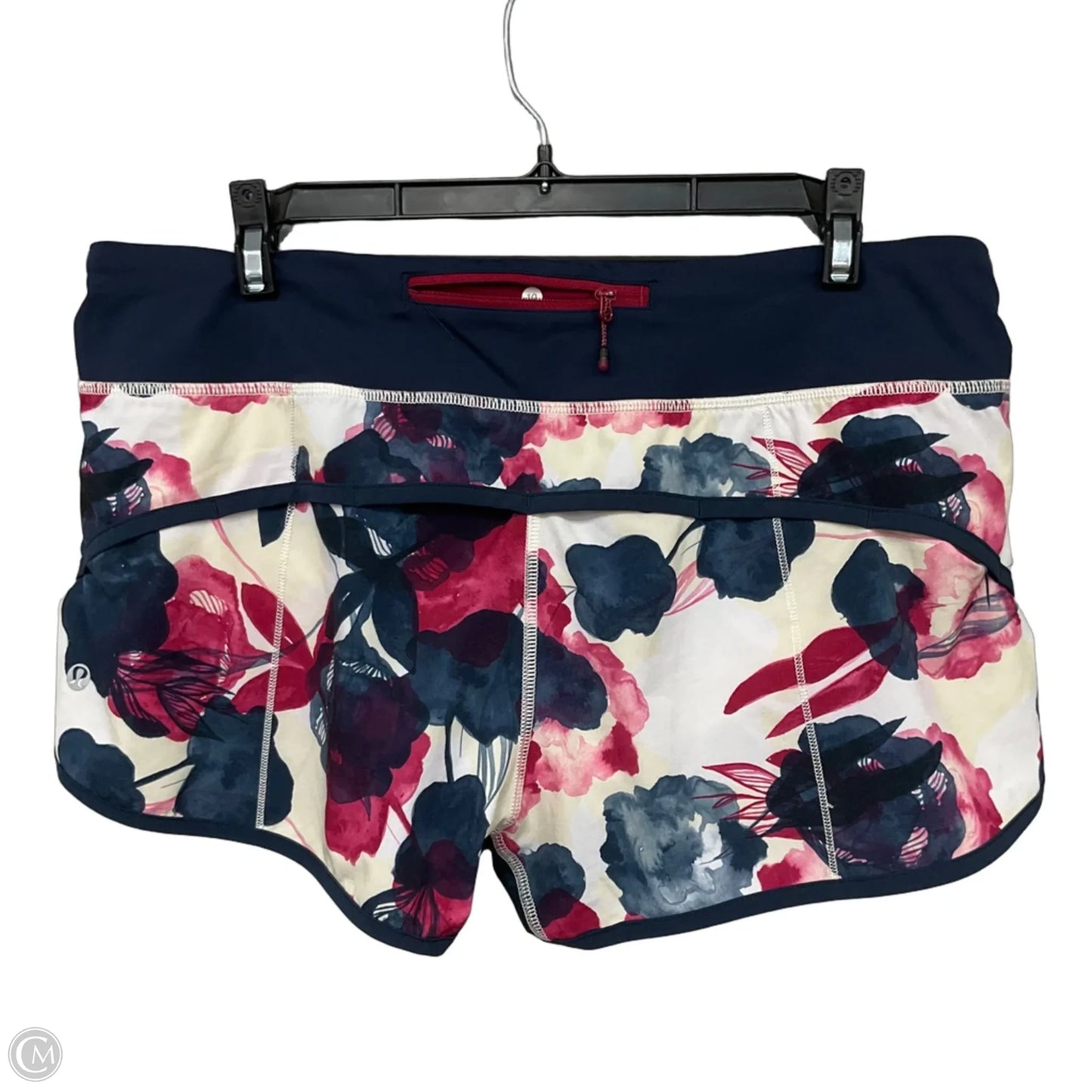 Athletic Shorts By Lululemon In Floral Print, Size: 10