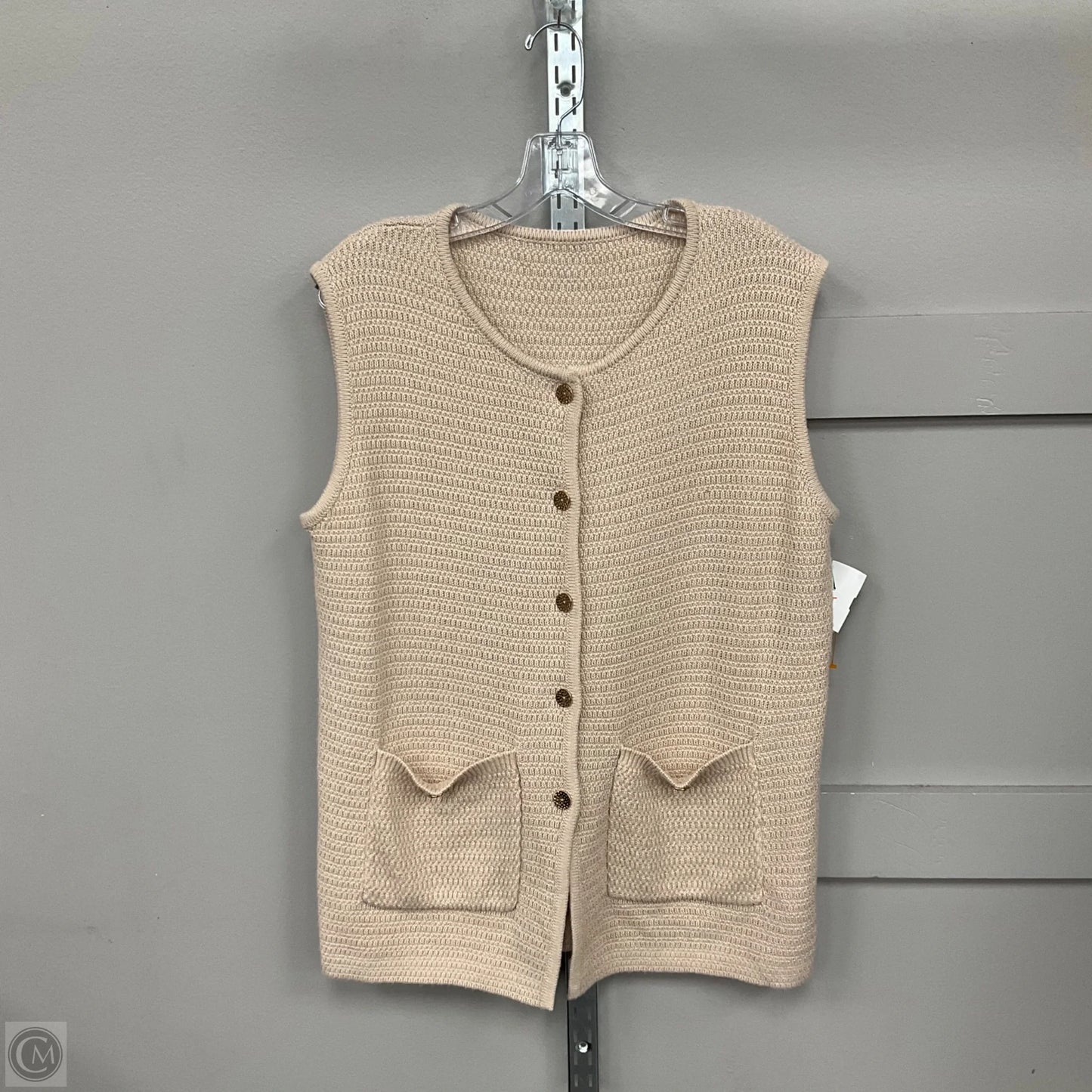 Sweater Short Sleeve By Clothes Mentor In Cream, Size: Xxl