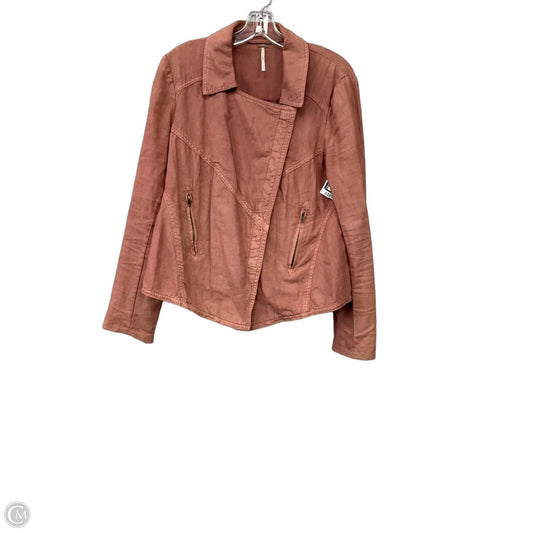 Jacket Denim By Free People In Brown, Size: S