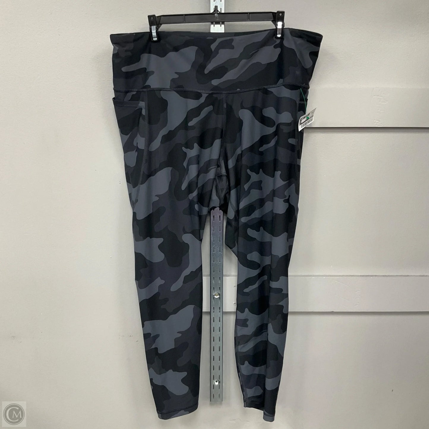 Athletic Leggings By Old Navy In Black & Grey, Size: Xxl